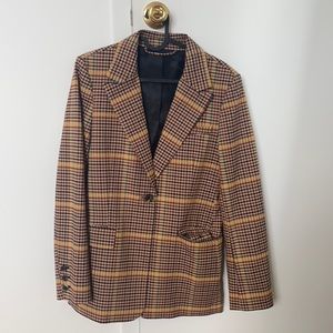 &Other stories checked blazer with belt